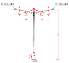 11米双臂路灯杆图纸